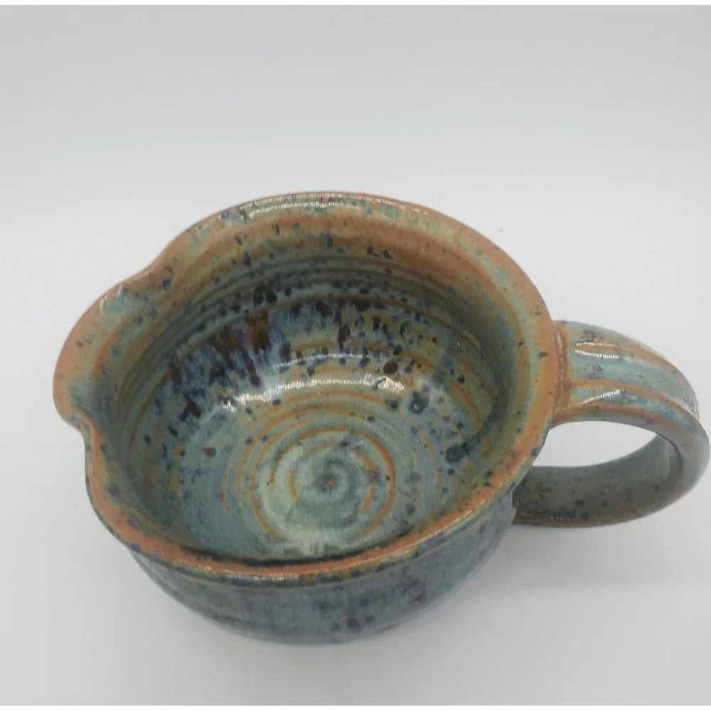 Vintage Studio Art Pottery The Wooden Potter Stoneware Mini Pitcher Gravy Boat